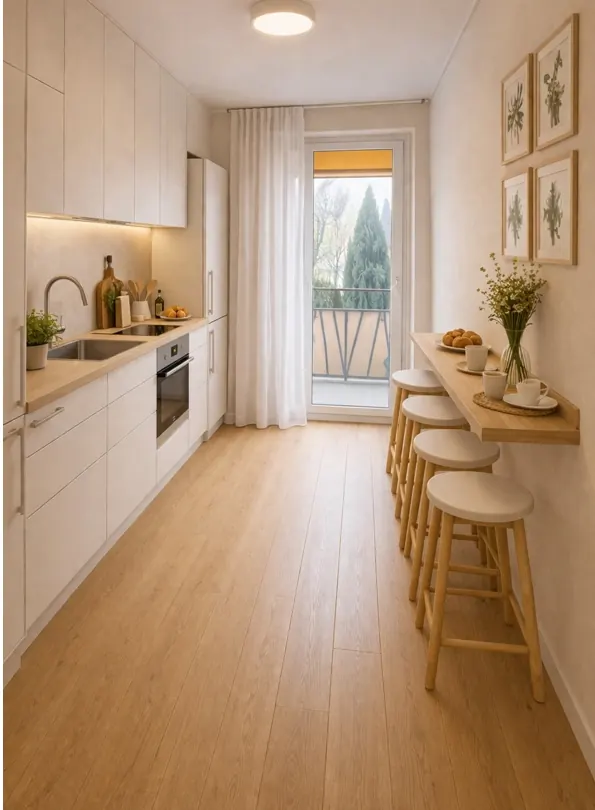 Kitchen — AI visualisation after staging
